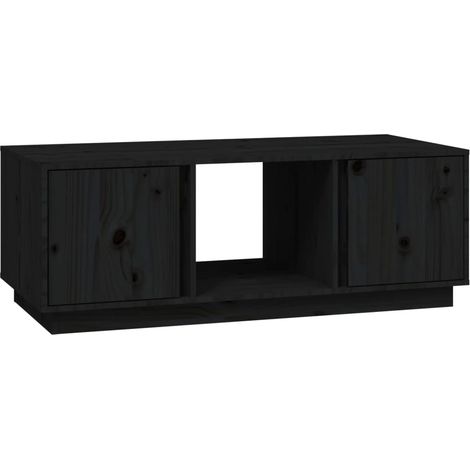 Maison Exclusive - Couchtisch Schwarz 110x50x40 cm Massivholz Kie