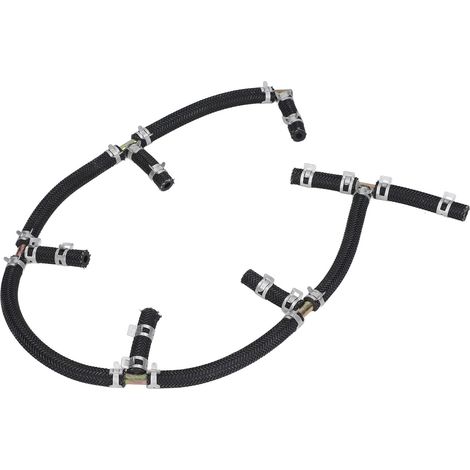 Flexible tuyau retour huile injecteur moteur avec raccord en T acier intercooler 3 voies, ligne de retour injecteur pour pelle CAT E320C (1/5)