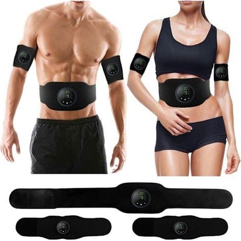 Stimulateur musculaire sans fil intelligent EMS pour le fitness, l'entraînement abdominal et la perte de poids : patch amincissant pour le corps et les bras-AquaForge