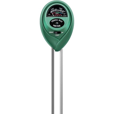 Testeur Sol 3-en-1 - Humidité, Lumière, pH, Plantes Intérieur/Extérieur, Jardin, Pelouse, Croissance Saine (1/5)