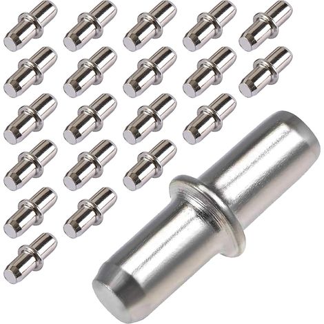 Lot de 20 supports d'étagère, fixations et tasseaux pour étagères, supports de fixation pour meubles, armoires, supports d'étagère - 5 x 16 mm (1/5)
