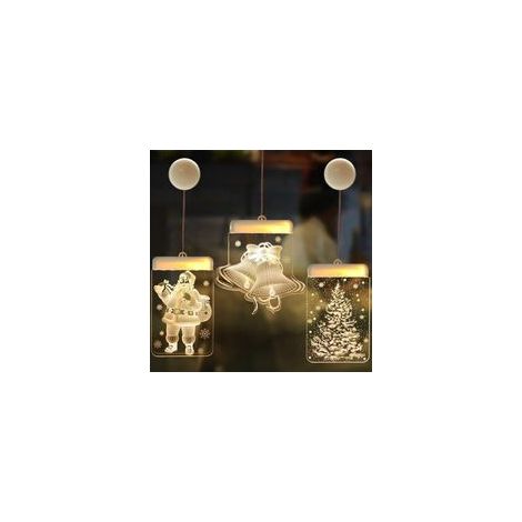 Guirlande lumineuse de Noël 3D suspendue, 3 styles, intérieur/extérieur – (1/5)