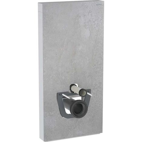 Geberit Monolith - Modulo sanitario per WC sospeso, 101 cm, ingresso inferiore, effetto cemento 131.021.JV.5