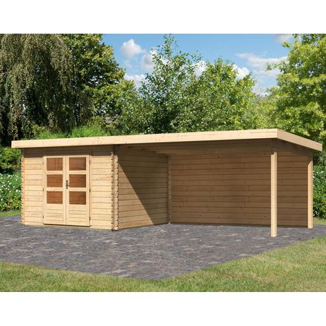 Abri de Jardin Bois Epicéa 8,82m² Bastrup 5 avec Appentis 400cm (1/5)