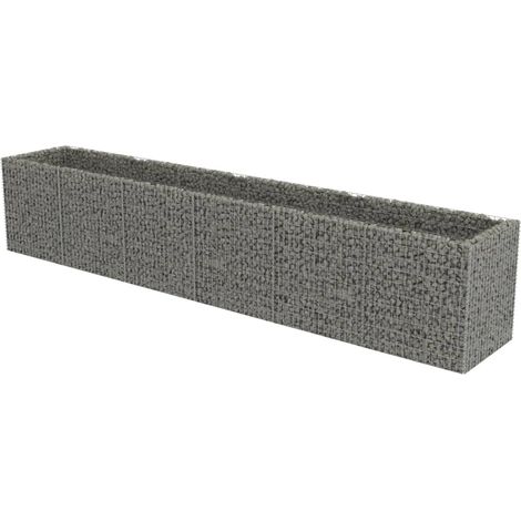 vidaXL Gabion Raised Bed Galvanised Steel 540x90x100 cm