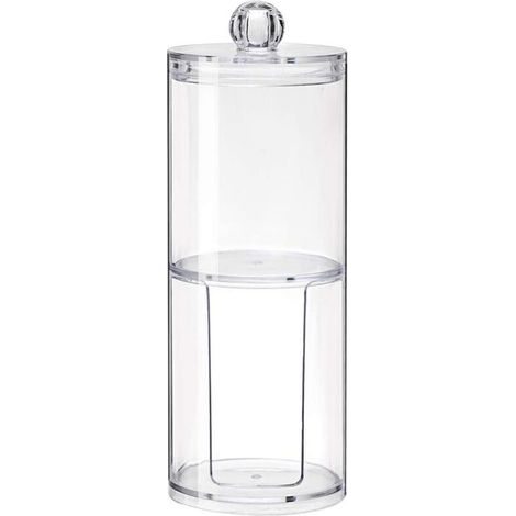 Ulisemboîte ronde en coton acrylique, boîte de rangement transparente pour maquillage et cosmétiques (1/4)