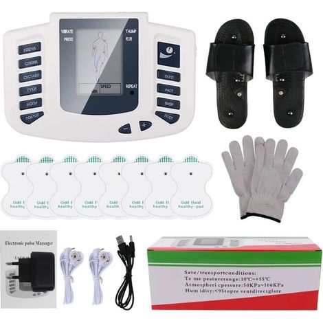 8-Mode EMS Body Massager for Acupuncture, Electrical Muscle Stimulation, Physiotherapy, Pulse Reduction, Digital Massage Device for Healthcare 05307-AquaForge