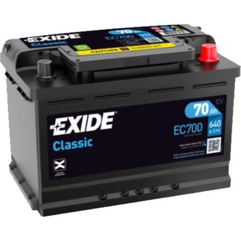 Batería de coche Tudor 70Ah EC700 Exide