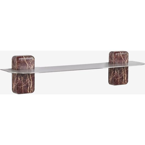 Pack de 2 étagères murales en acier inoxydable Serbian SKLUM Marbre Rouge Cherry Gold &x2194&xFE0E 80 cm (1/5)