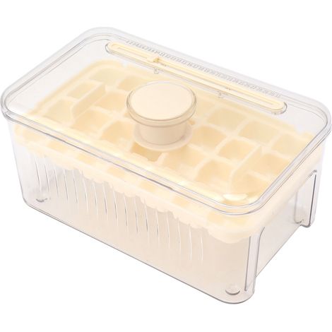 Bac à glaçons facile à démouler, fabriqué à la main en ABS et PET, idéal pour le whisky, les cocktails, les boissons fraîches et le café. Blanc, 1 couche. (1/5)
