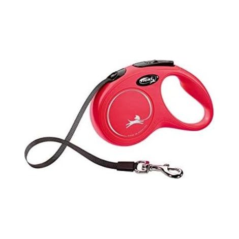 Laisse extensible Flexi Classic Ruban 3m Taille XS jusqu'à 12kg Couleur rouge Nayeco