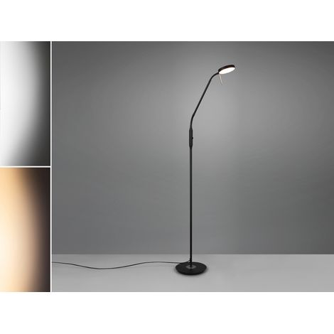 LED Stehleuchte MONZA dimmbar mit Flexarm, Höhe 145cm, Schwarz (1/5)