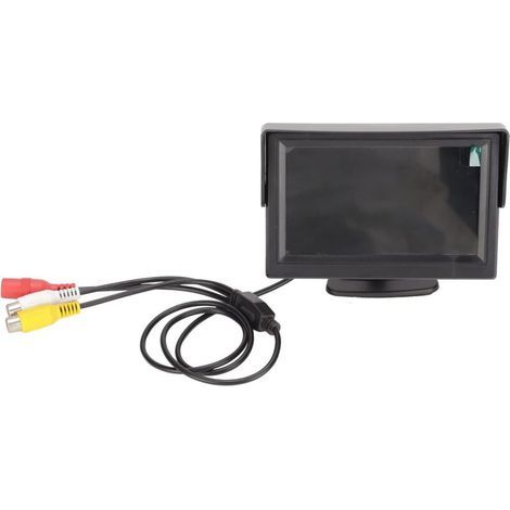 Moniteur de Voiture, Moniteur de caméra de recul à écran LCD 480x272 Noir V1/V2 entrée 16:9 avec Pare-Soleil pour Voiture (1/5)