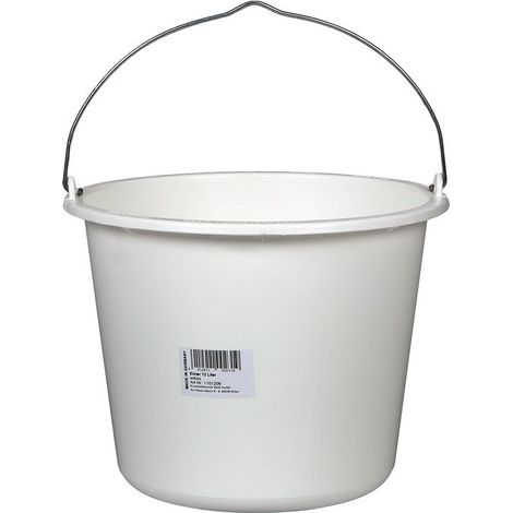 Cubo de construcción 12l PP blanco