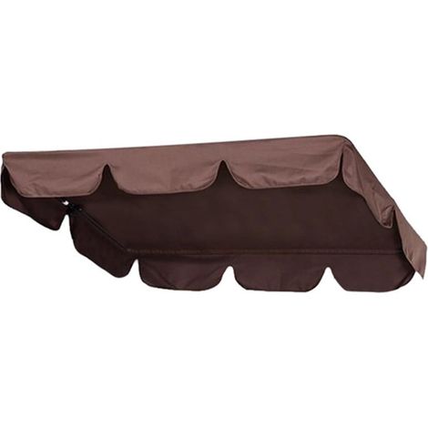 Canopy Pour Balancelle - Tissu Polyester 300D Imperméable et Anti-UV - 164 x 114 x 15 cm - Pour Siège Extérieur Trois Places (1/5)