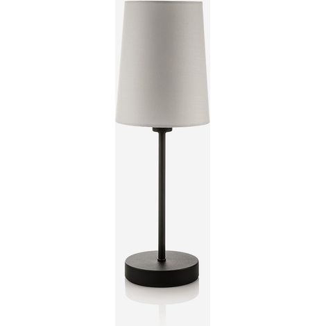 Moderne Tischlampe aus Metall und Stoff Alvar - Schwarz