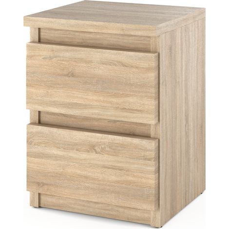 Sonoma Oak Nachttisch 30 cm 2S Nachttisch Schlafzimmermöbel Kommode