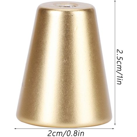 Lot de 6 poignées de tiroir dorées en aluminium spatial, style européen, pour meubles, trou unique rond (1/5)