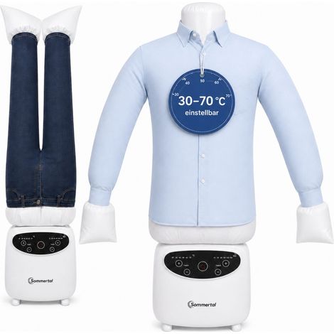 Sommertal Bügelpuppe Gentleman – Hemdenbügler & Bügelmaschine für Hemden, Blusen, T-Shirts, Hosen – Bügelautomat mit 2-in-1 Bügeln & Trocknen Funktionen – effiziente Bügelhilfe (1/5)