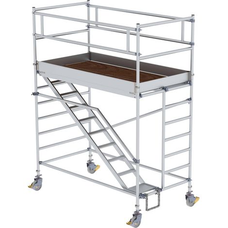 MUNK Rollgerüst mit Schrägaufstiegen 1,35x2,45m Plattform, 4,35m AH (1/2)
