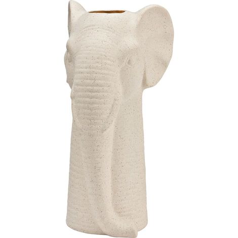 Vase tête d'éléphant finition sable 13x25x12cm (1/3)