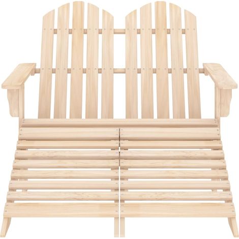 Maison Exclusive - Adirondack-Gartenbank 2-Sitzer mit Fußteil Tan (1/5)