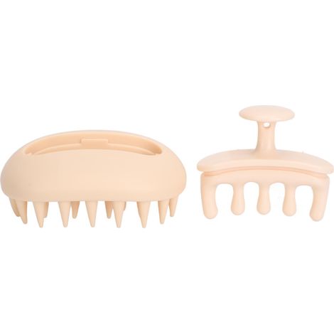 2PCS peignes de cuir chevelu portables brosse à shampooing massage tête méridien nettoyant et relaxant (1/5)