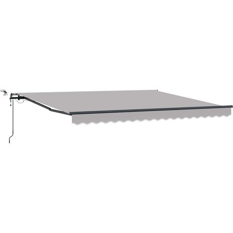Maison Exclusive - Auvent rétractable Gris clair 400 × 300 cm Polyester (1/5)