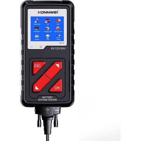 Nouveau KW710, 6V-24V, testeur de batterie pour voitures, camions, motos, yachts, tondeuses à gazon, etc. (1/5)
