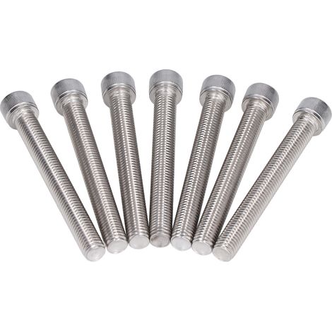 Vis M12x90 tête cylindrique creuse DIN 912, acier inoxydable A2-70, filetage grossier, lot de 20 pièces (1/5)