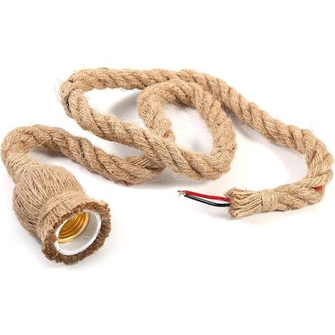 Bayonet Socket E27 Vintage Lamp Base with Rope Hanging Light Fixture Lamp Retro Style DIY Decoration Restaurant Cafe Bar (Size : Single Head) (1/5)
