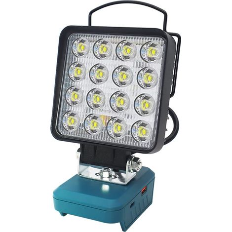 Kabelloses LED-Licht für Makita 15 V – 26 W/2600 lm, wiederaufladbar mit Typ-C- und USB-Anschlüssen, tragbares Flutlicht, ideal für Garage, Baustelle, Camping (1/5)