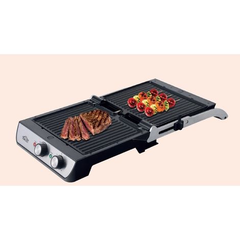 Bistecchiera Tostiera Piastre Antiaderenti 2000 Watt ST3400 DCG (1/2)