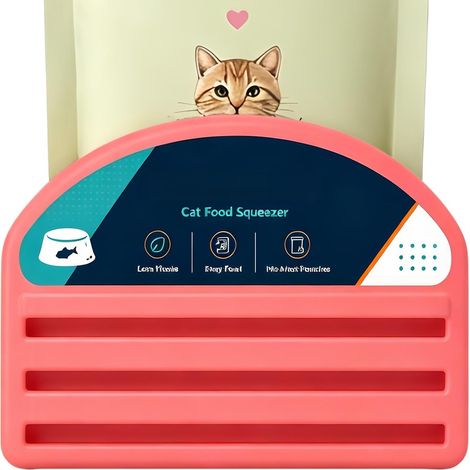 Outil Presse-Nourriture Chat Outil Distributeur Extracteur Sachets Animaux Squeezer Nourriture Humide Chat Pour maison salon appartement cuisine balcon vétérinaire camping (1/5)