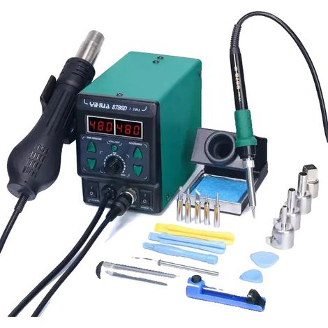 Station de soudage YIHUA 8786D-I, Plage de température réglable, Flux d'air efficace