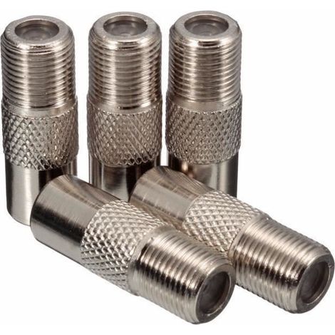 5pcs F Type Prise Coaxial RF IEC Fiche Antenne Adaptateur Mâle Torsion Connecteur En Aluminium Alliage E0175D