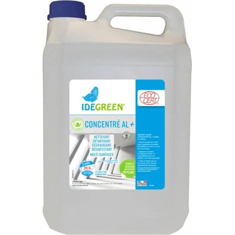 IDEGREEN - Nettoyant Désinfectant Surfaces Alimentaires - Concentré AL+ - Respect'home - 5L (1/2)