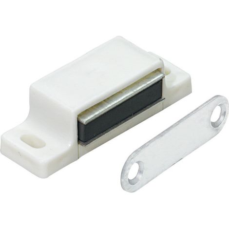 Lot De 10 Loqueteaux Magnétiques Plastique Hettich, L.14.5 X L.45.3 Mm