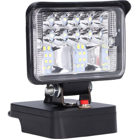 Projecteur de travail LED, batterie au lithium ABS, projecteur de sécurité nocturne, 18 V, convient à une utilisation intérieure et extérieure. (1/5)