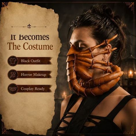 Creative and trendy new 3D Sci-Fi Creature Facehugger Mask - 3D Facehugger Mask