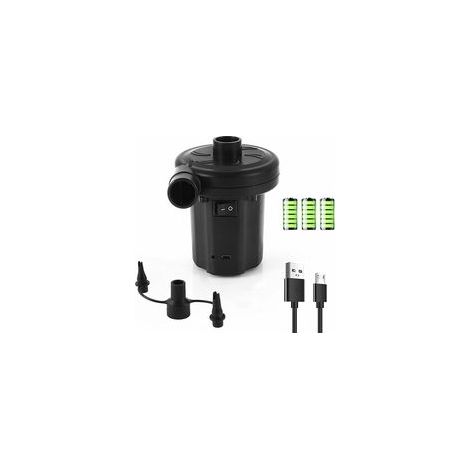 Pompe électrique rechargeable 3 buses, gonfleur et dégonfleur rapide pour matelas, camping, jouets piscine – (1/5)