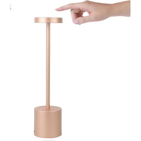 Rechargeable Wireless Table Lamp, RGB LED Night Light, Lamp with Adjustable Color Changing, for Living Room, Bedroom, Baby Room, Staircase Lighting (Rose Gold) (1/5)