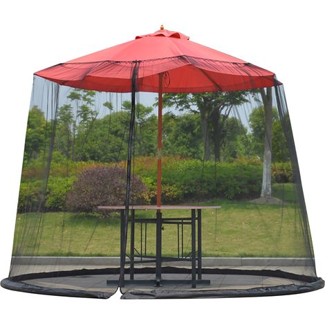 Funda para sombrilla de exterior de poliéster con mosquitera. (1/3)