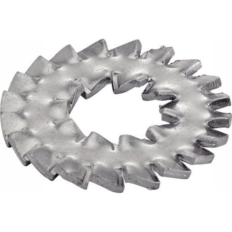 Arandela -Abanico- de doble dentado - Tipo ancho DD - Acero Zn Ø10 mm - Caja de 200 (1/2)