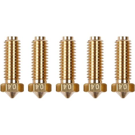 Buse d'imprimante 3D 0,4 mm/1,75 mm, haute température, résistante à l'usure, compatible avec Anycubic Kobra 2 (5 pièces) (1/4)