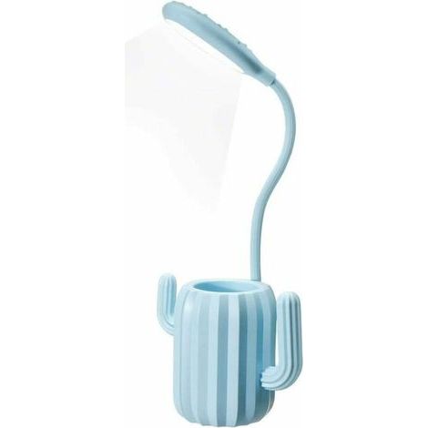 Lampe de Bureau Sans Fil, Lampe de Table Liseuse LED Tactile Luminosité Ajustable avec Pot à Crayon Bureau Décoration Cadeau Originale pour Ado Fille Enfant - Bleu (1/5)