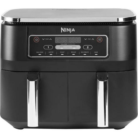 Ninja – Friteuse sans huile 2kg 2400W – 6 modes de cuisson – Technologie SYNC et MATCH – Cuisson rapide et saine
