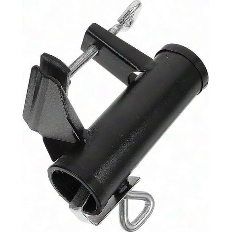 Support de parasol extérieur robuste, pince de fixation orientable pour ombrelle, fer noir 15x10x5 cm, lot de 1 pièce (1/5)