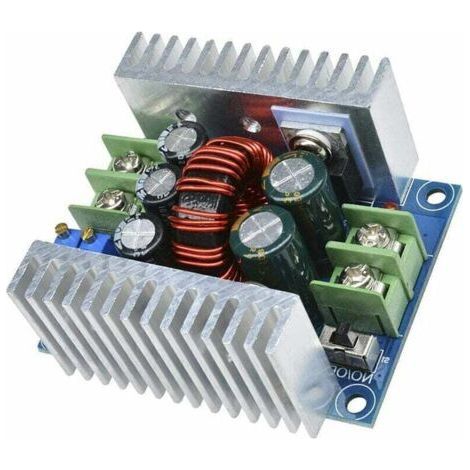300W 20A Dc-Dc Buck Converter Step-Down Module Dc 6-40V To Dc 1.2-36V Adjustable Voltage Constant Current Module Electrolytic Capacitor, Silver, (1/4)