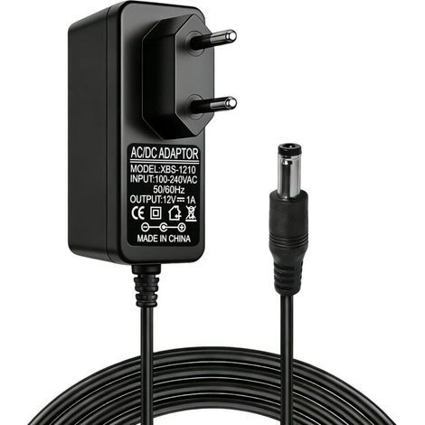 Secteur Universel 12V 1A AC/DC 100–240V 50/60Hz, Alimentation 12W avec Prise Jack 5,5×2,5 mm (Compatible 2,1 mm), Chargeur Stable pour TV Box, LED, Routeur, Caméra, Raspberry Pi et Hub USB (1/5)